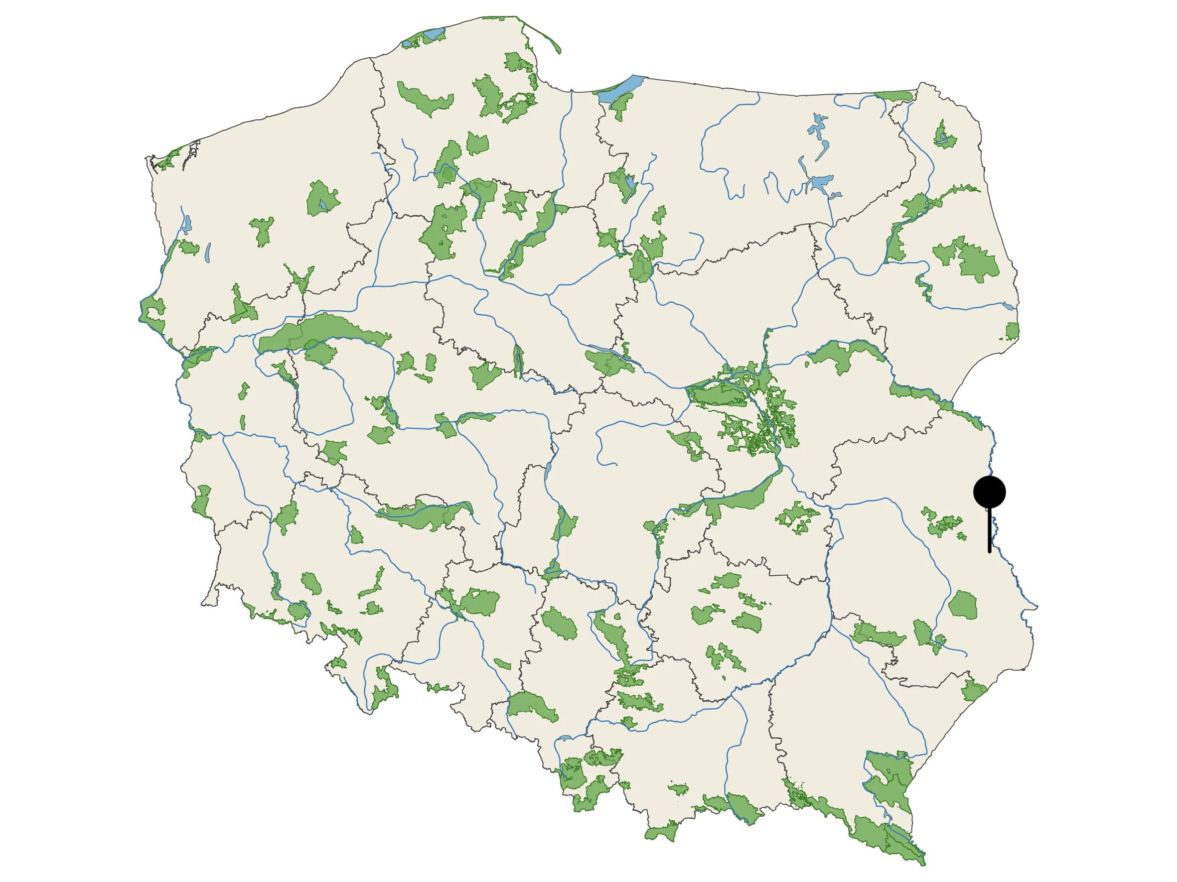 Woda Źródlana Aqua East - źródło na mapie