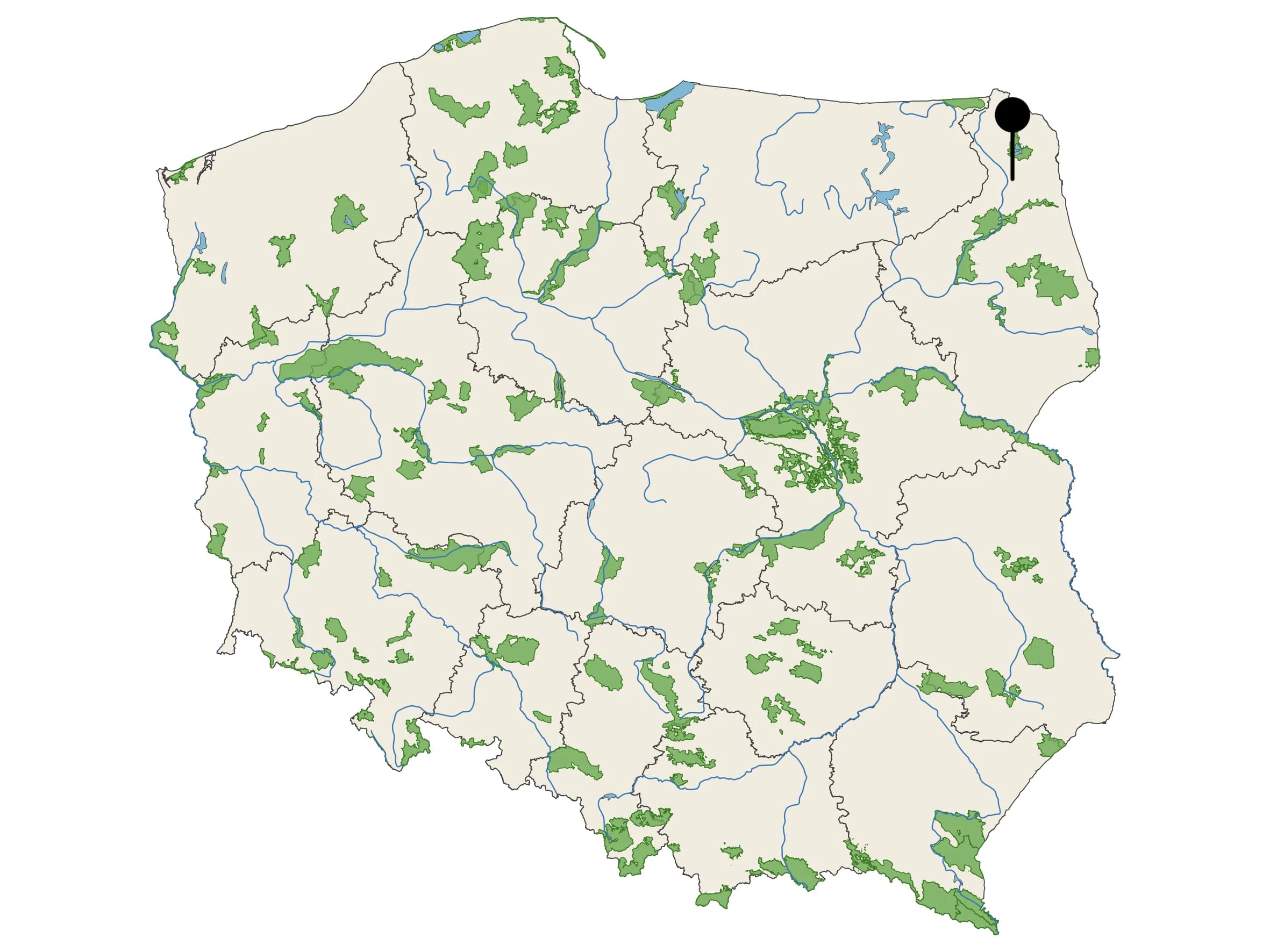 Naturalna Woda Mineralna Augustowianka - źródło na mapie