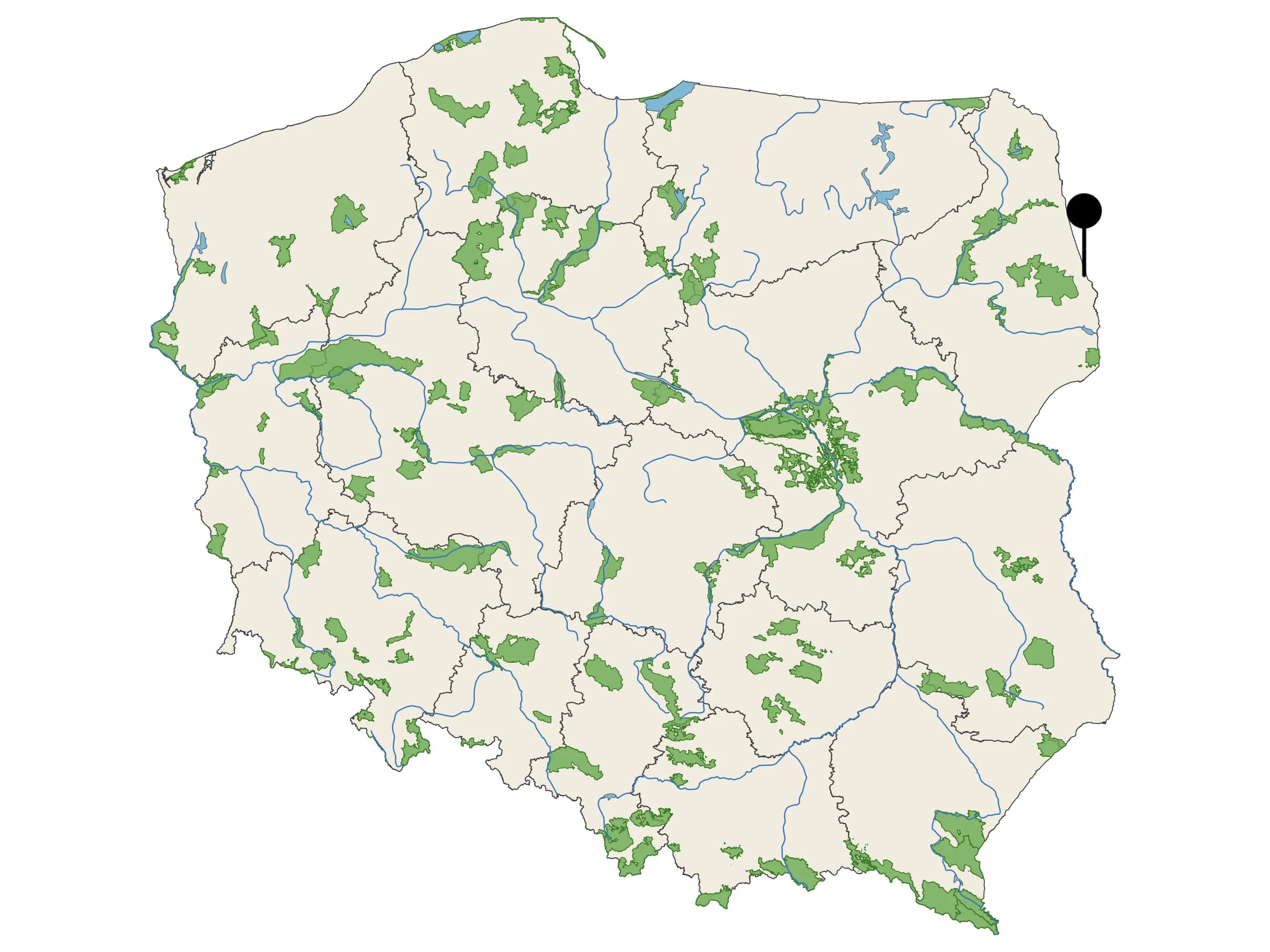 Woda Źródlana Krynka - źródło na mapie