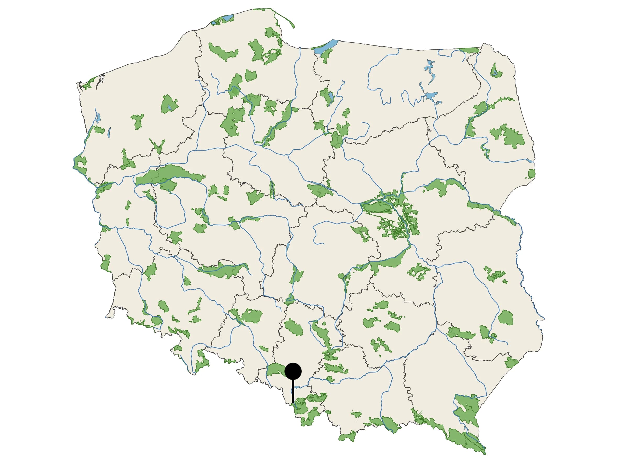Woda Źródlana Ustronianka Premium - źródło na mapie